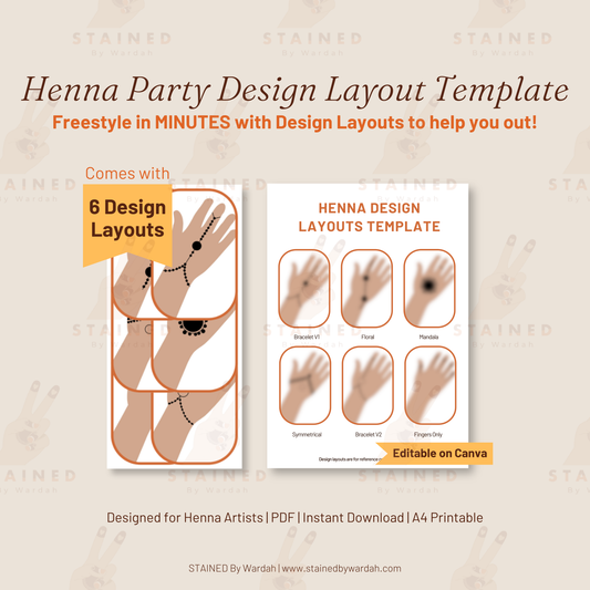 (Digital) Henna Party Design Layout Template