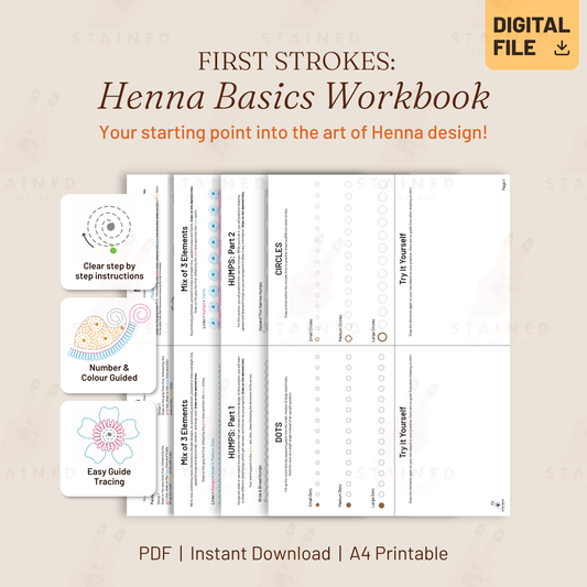 (Digital) First Strokes: Henna Basics Workbook