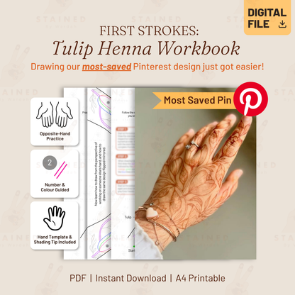 (Digital) First Strokes: Tulip Henna Workbook