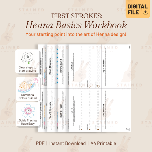 (Digital) First Strokes: Henna Basics Workbook
