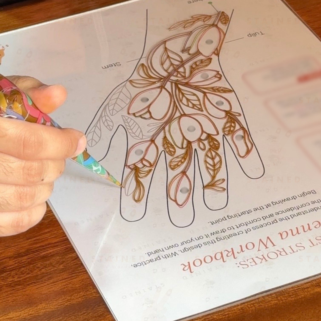 (Digital) First Strokes: Tulip Henna Workbook