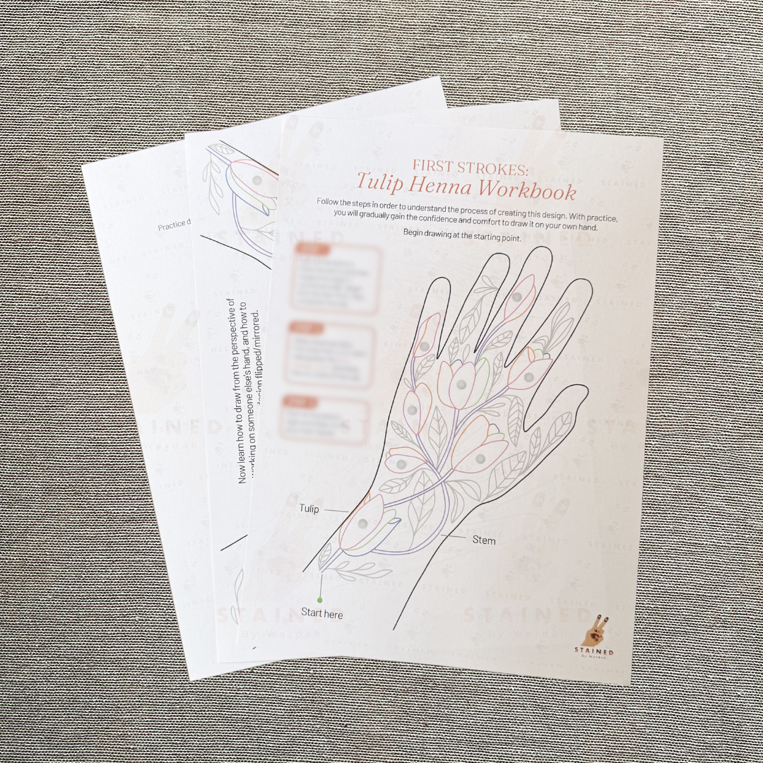 (Digital) First Strokes: Tulip Henna Workbook