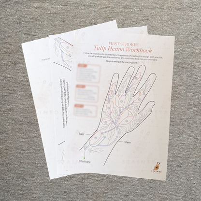 (Digital) First Strokes: Tulip Henna Workbook