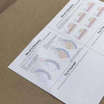 Basics of Henna Drawing Practice Sheets